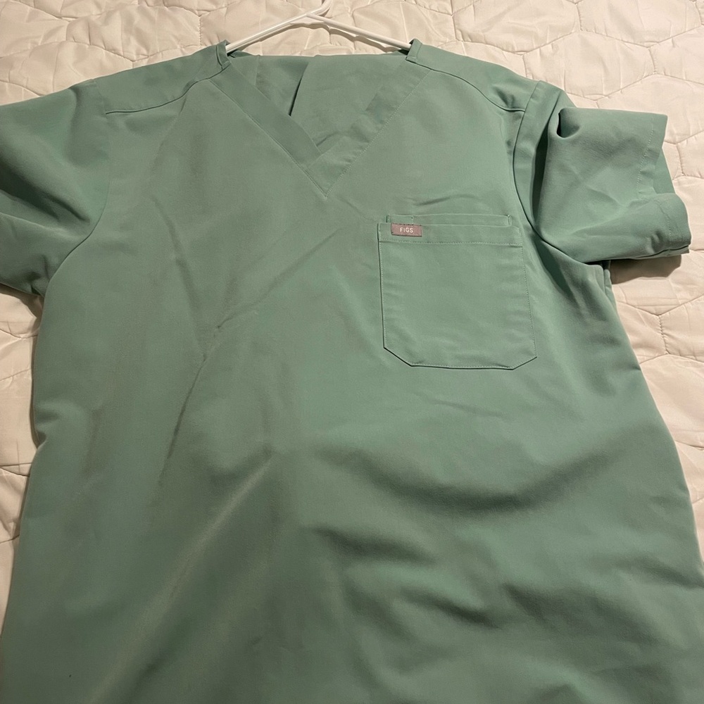 Figs mens jade green scrub set size L